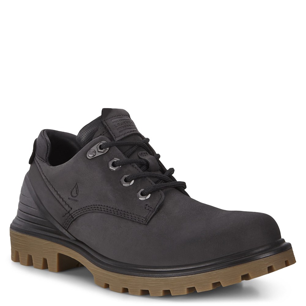 ECCO Mens Hiking Shoes Black - Tredtray - YCG-053798